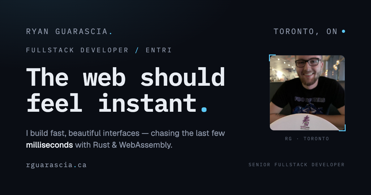 Ryan Guarascia — Senior Fullstack Developer